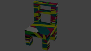 Trójwymiarowy model krzesła